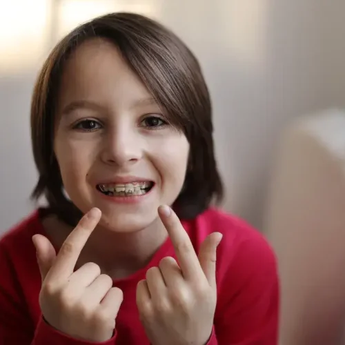 kid with brace